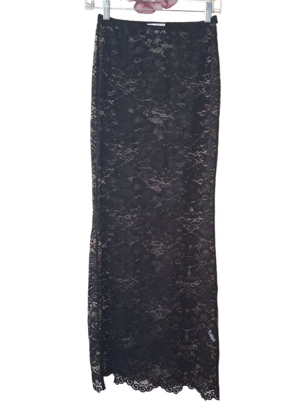 Princess Polly Women Whimsigoth Fairy Grunge Maxi Skirt 4 Lace Black